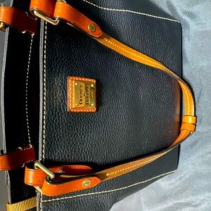 New Black pebble grain small shopper bag